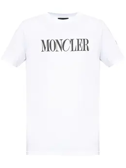 Moncler: Белая футболка 