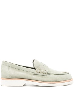 Santoni: Зелёные лоферы 