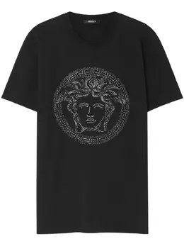 Versace: Чёрная футболка  Medusa Head
