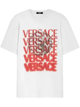 Versace: Футболка с принтом 