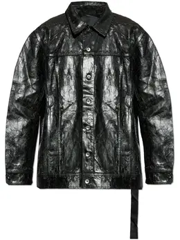 Rick Owens DRKSHDW: Чёрная куртка  Jumbo