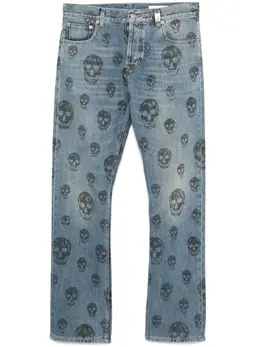 Alexander McQueen: Джинсы  Skull с принтом