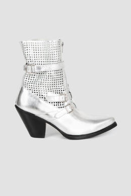 Celine: Серебристые сапоги 