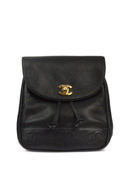 CHANEL Pre-Owned: Чёрный рюкзак 