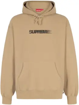 Supreme: Бежевая толстовка  Motion Logo
