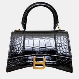 Balenciaga: Чёрная сумка на руку  Hourglass