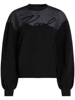 Karl Lagerfeld: Чёрный свитшот  Signature