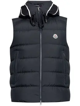 Moncler: Синий жилет 