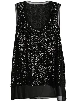 Comme Des Garçons: Майка с блёстками 
