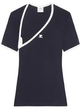 Courrèges: Чёрная футболка 