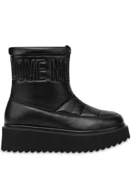 Love Moschino: Чёрные ботинки 