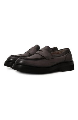 Santoni: Серые туфли 