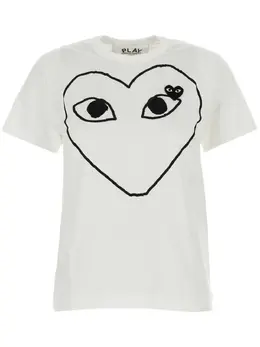 Comme Des Garçons Play: Футболка  Heart с принтом