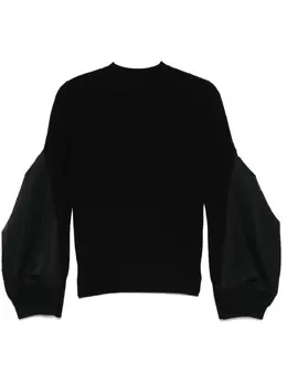 sacai: Чёрный свитер 