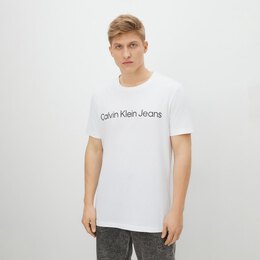 Calvin Klein Jeans: Белая футболка 
