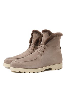Santoni: Бежевые ботинки 
