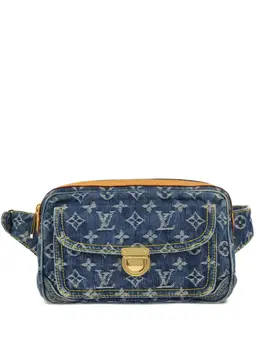 Louis Vuitton Pre-Owned: Голубая поясная сумка 