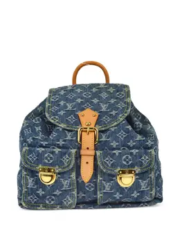 Louis Vuitton Pre-Owned: Голубой рюкзак 