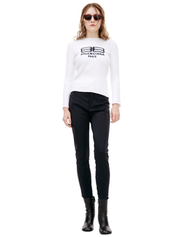Balenciaga: Белый свитер 