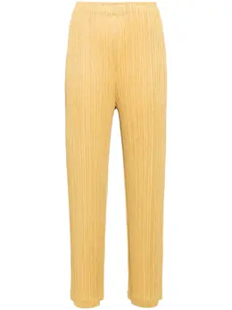 Pleats Please Issey Miyake: Жёлтые брюки 