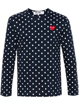 Comme Des Garçons Play: Футболка в горошек 