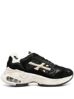 Premiata: Чёрные кроссовки  Sharky-D