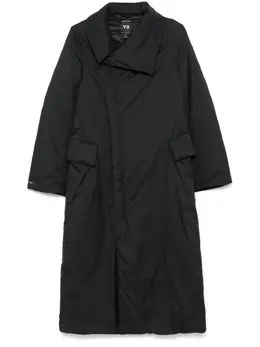 Y-3: Чёрное пальто 