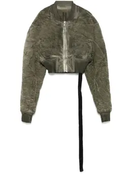 Rick Owens DRKSHDW: Зелёная куртка 