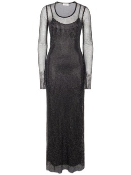 Sportmax: Платье со стразами 