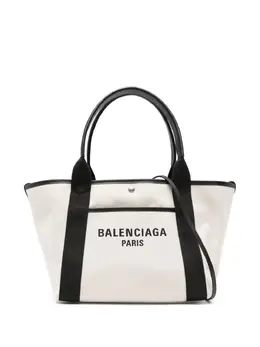 Balenciaga: Чёрная сумка-шоппер 