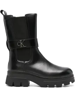 Calvin Klein Jeans: Чёрные ботинки 