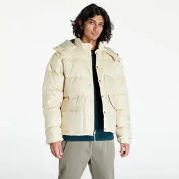 The North Face: Бежевый пуховик 