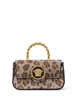 Versace: Сумка  La Medusa с леопардовым принтом