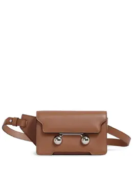 Marni: Коричневая поясная сумка 