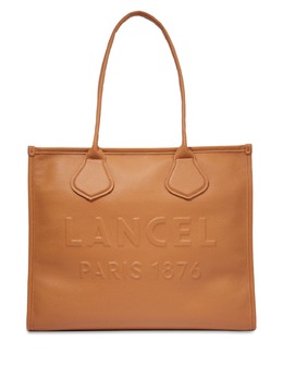 Lancel: Коричневая сумка-шоппер 