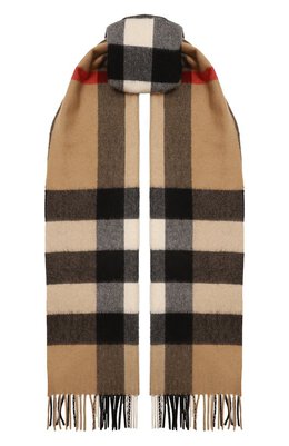 Burberry: Бежевый шарф 