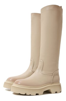 Santoni: Бежевые сапоги 
