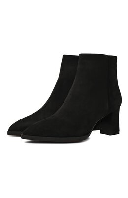 Santoni: Чёрные ботинки 