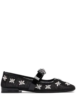 VERSACE: Серебристые балетки 
