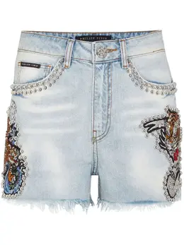Philipp Plein: Джинсовые шорты  Tattoo