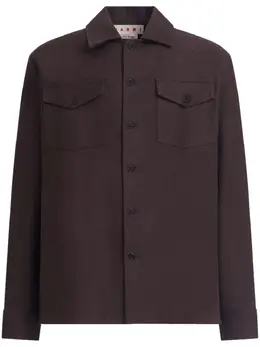 Marni: Коричневая рубашка 