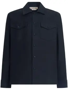 Marni: Синяя рубашка 