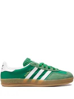 adidas: Зелёные кроссовки  Gazelle Indoor