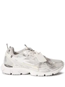 Off-White: Серебристые кроссовки 