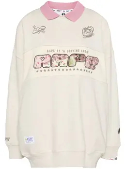 AAPE BY *A BATHING APE®: Белое поло 