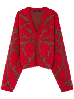 Versace: Красный кардиган  Acanthus