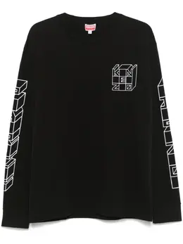 Kenzo: Чёрная футболка 