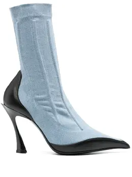 Mugler: Светлые ботинки 