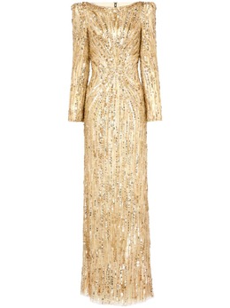 Jenny Packham: Платье с длинным рукавом 