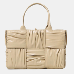 Bottega Veneta: Бежевая сумка-шоппер 